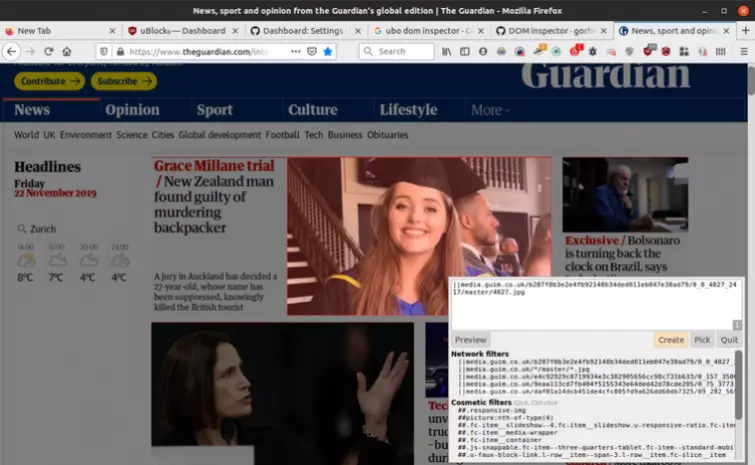 Showiing ads being blocked 