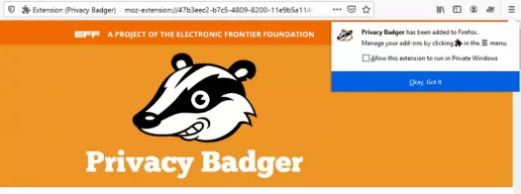 privacy badger homepage