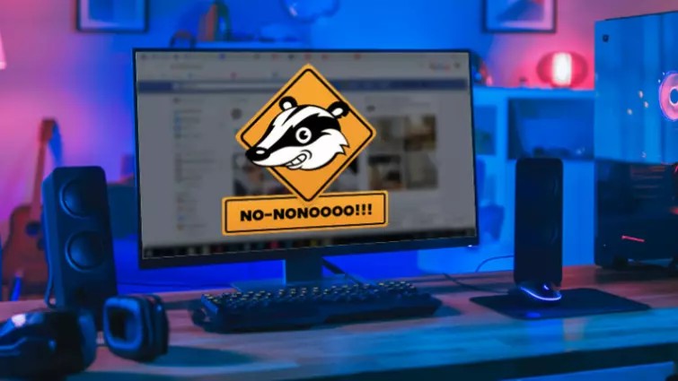 Privacy Badger logo on desktop