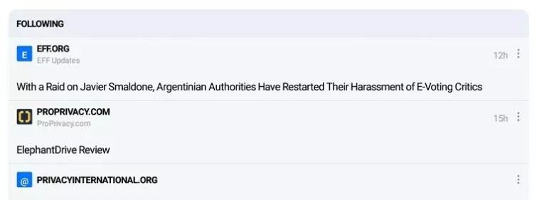 follow a websites content