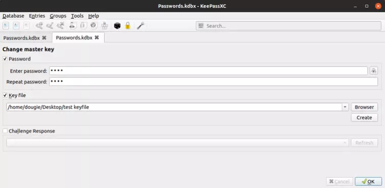 updating the master key