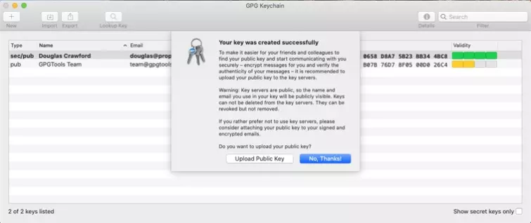 key successful message