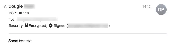 Received encrypted message