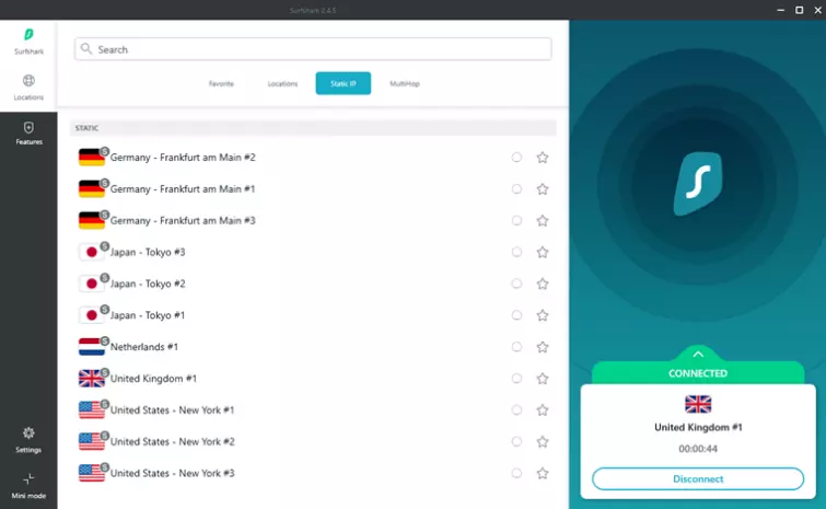 Static IP feature