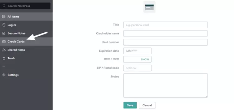save credit card details securely