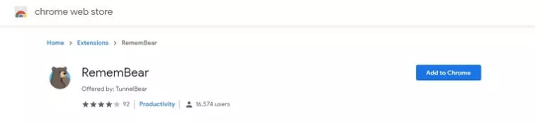 RememBear chrome extension