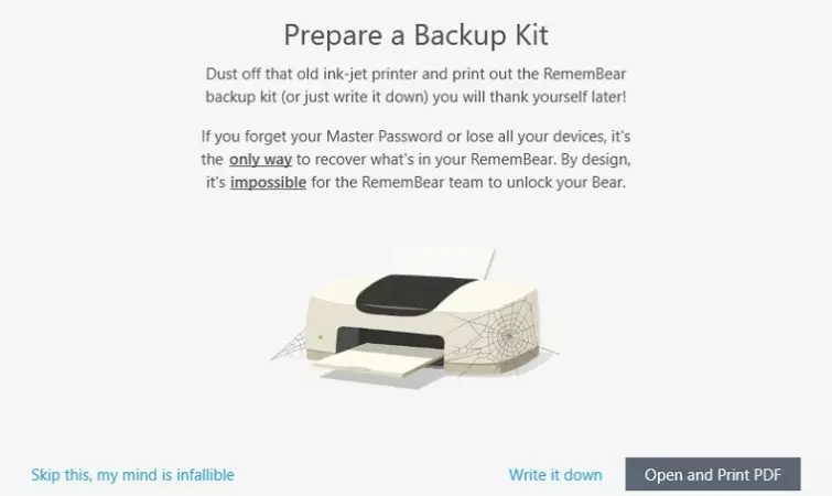 prepare backup kit