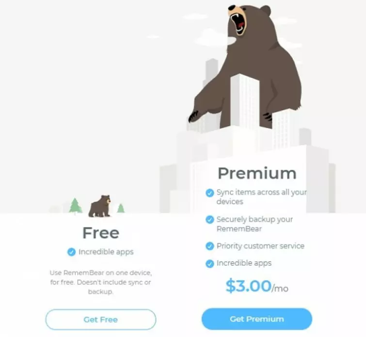 RememBear pricing