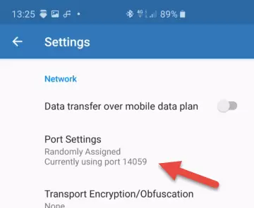 port fowarding settings
