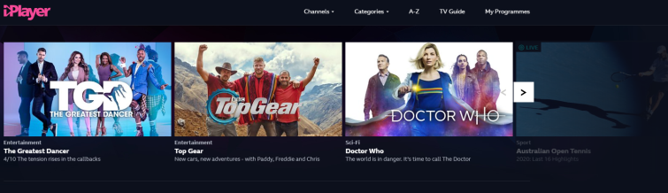 bbc iplayer websitecapture