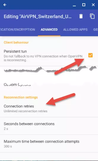 OpenVPN for Android Advanced setup