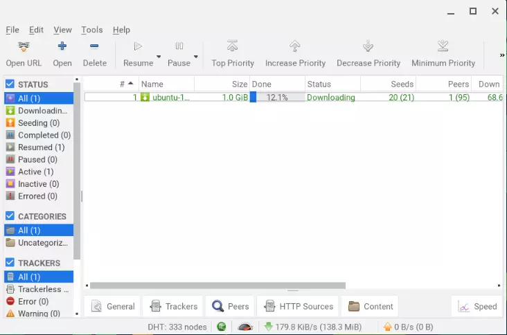 Linux torrent download client