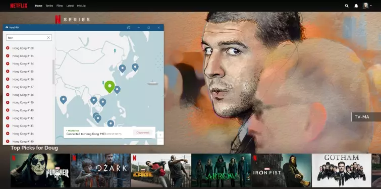 NordVPN on Netflix in China