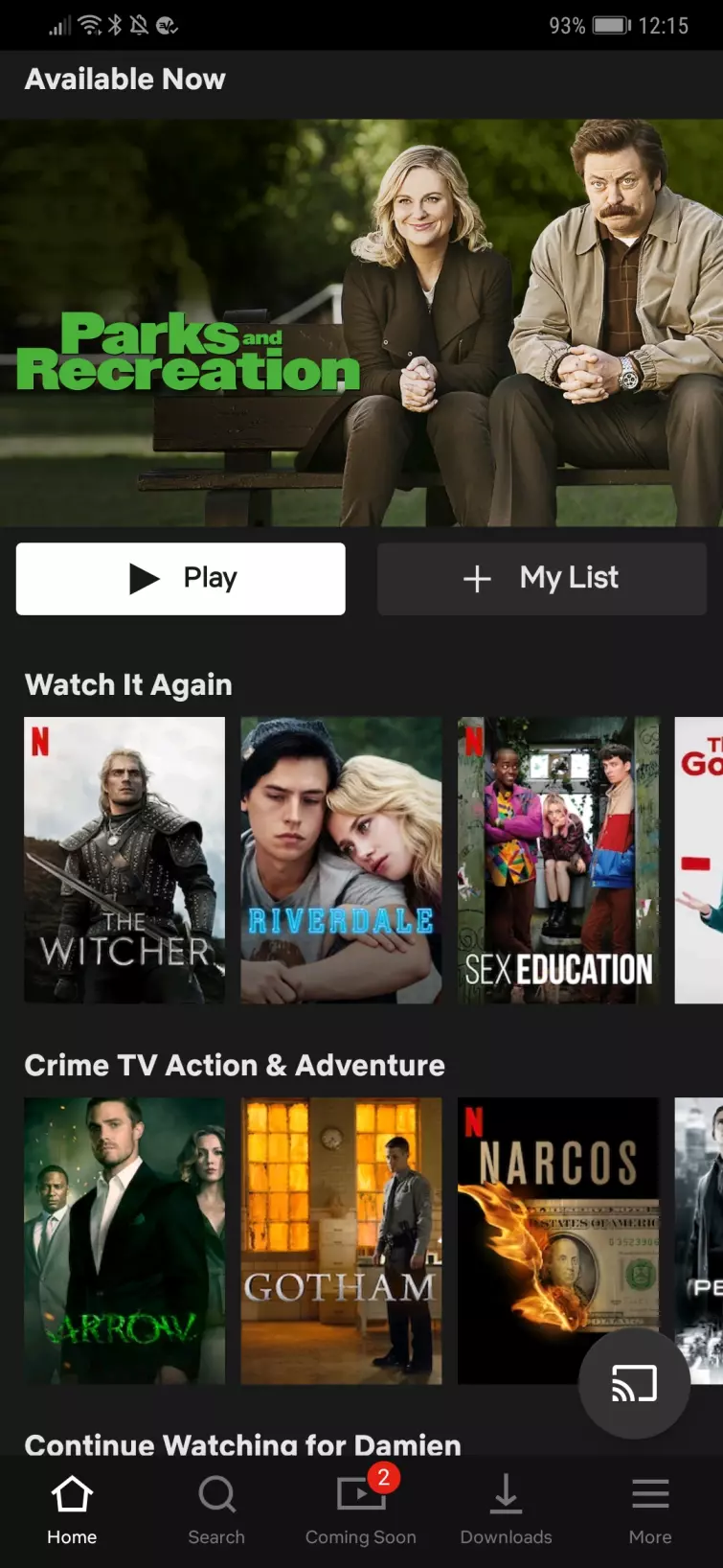parks and rec on Netflix app