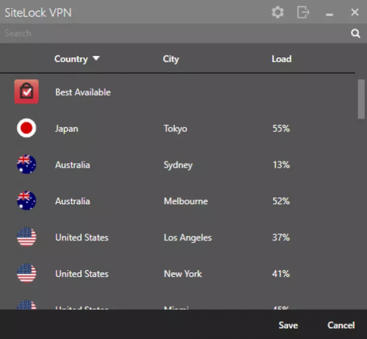 sitelock server list