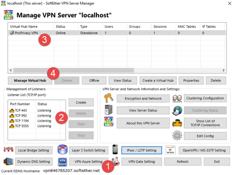 VPN SoftEther Manager Server