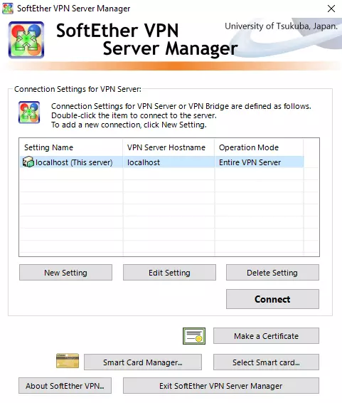 SoftEther VPN Server Manager