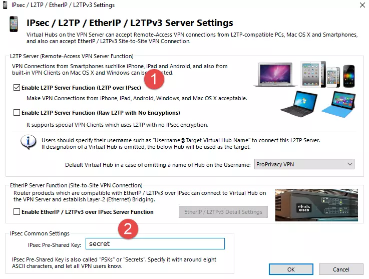 SoftEther VPN IPsec L2TP