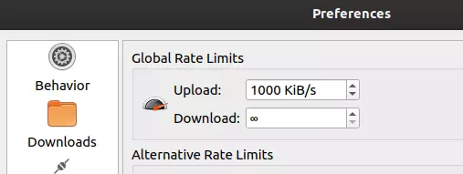bandwidth preferences