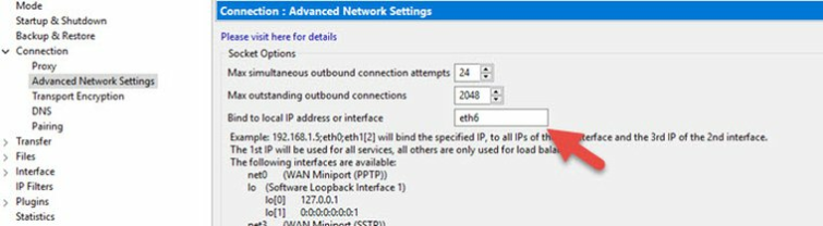 Advanced Network socket options