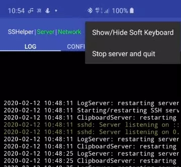 SSH server up and running
