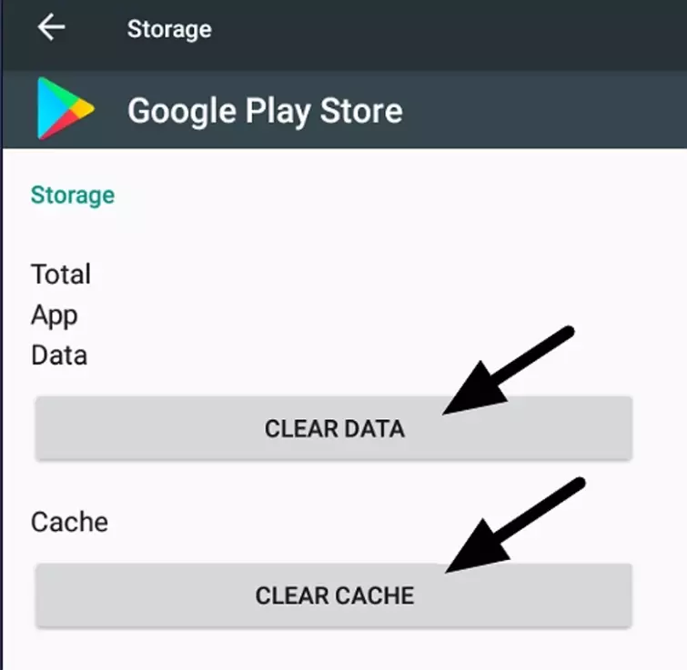 Clear cache and data