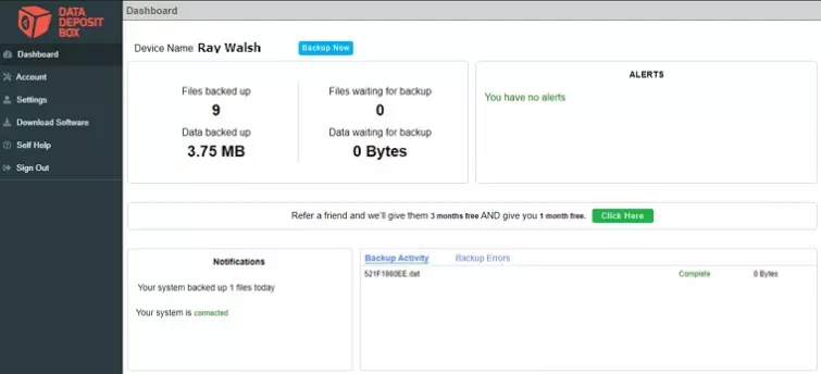 Data Deposit Box Dashboard