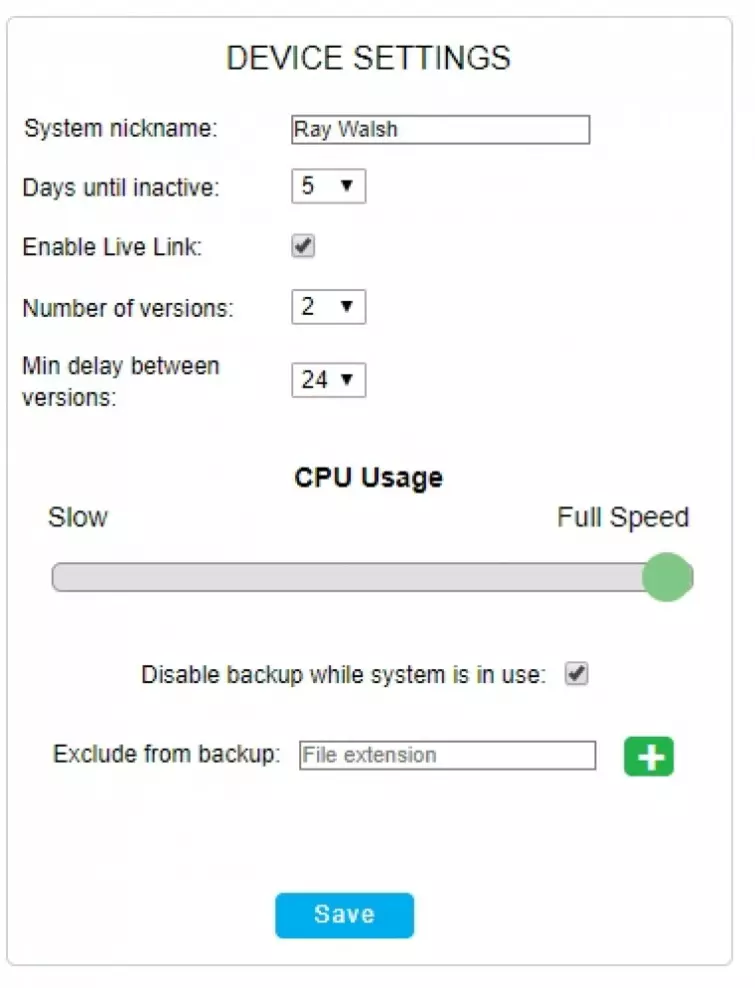 Data Deposit Box Device Settings