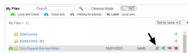 Data Deposit Box Restore Files