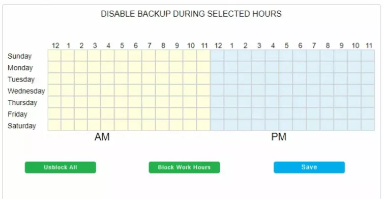 Data Deposit Box Selected Hours Time