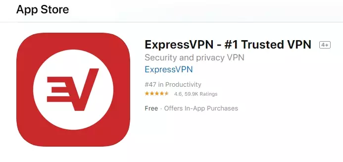 ExpressVPN iOS App Store Listing