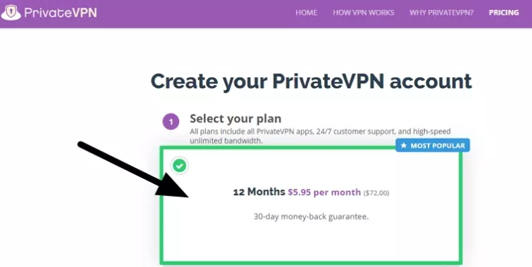 PrivateVPN plans