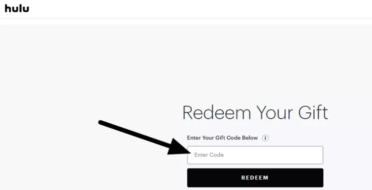 Redeem gift card