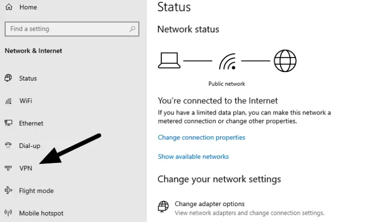 Manual Set Up Windows VPN