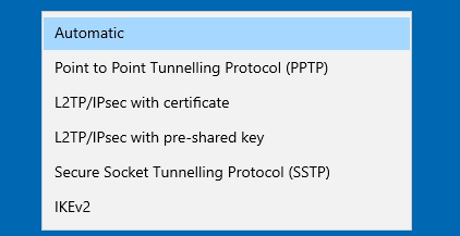 Windows VPN Automatic Protocol
