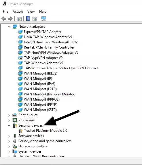 Look for security devices