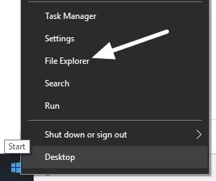 right click on start and openthe filer explorer