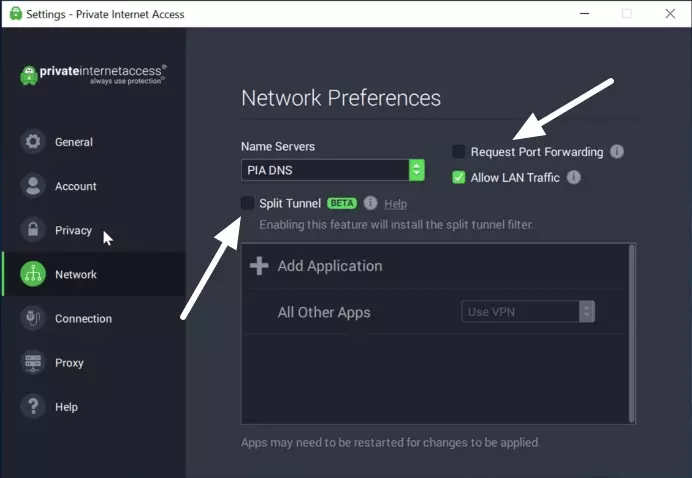 Network Preferences