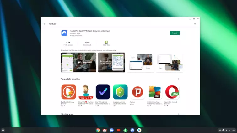 NordVPN in the play store