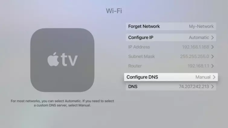 manual configure DNS