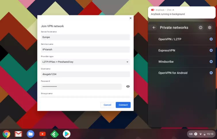 native chrome OS VPN client 