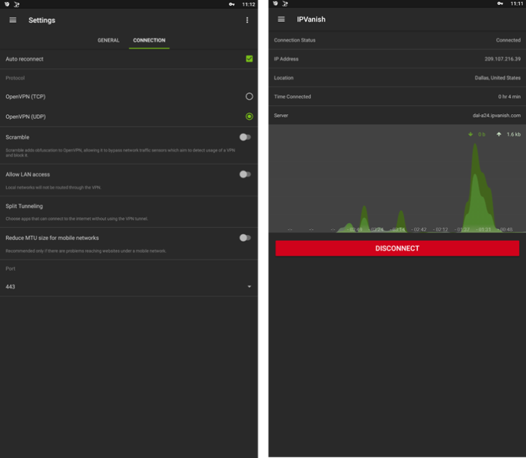 IPVanish VPN Android Uygulaması