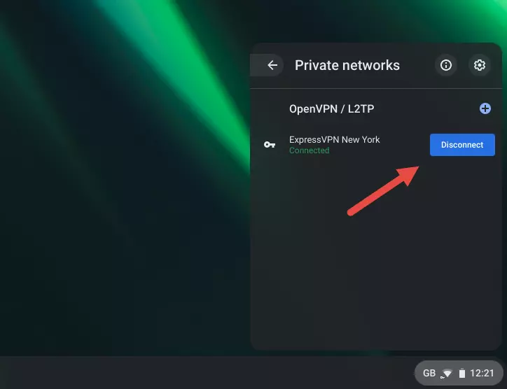 ExpressVPN connected