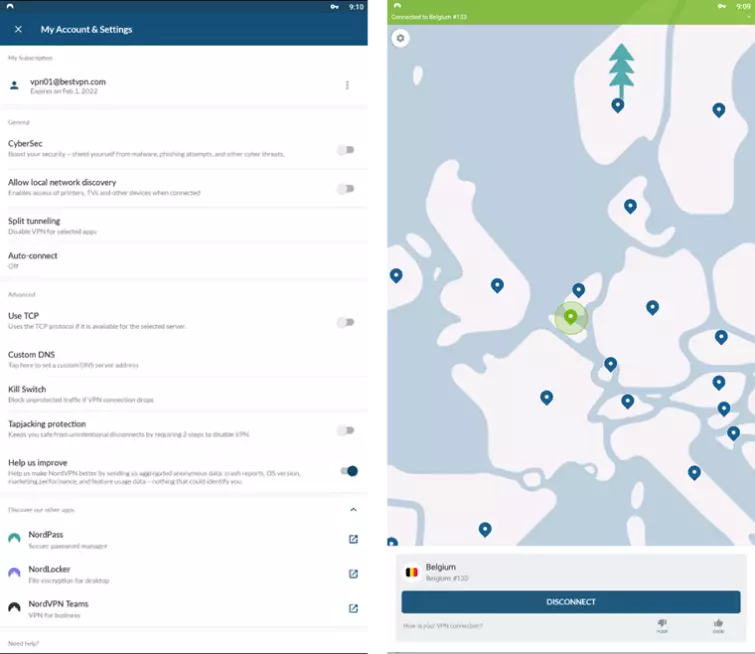 NordVPN Android App