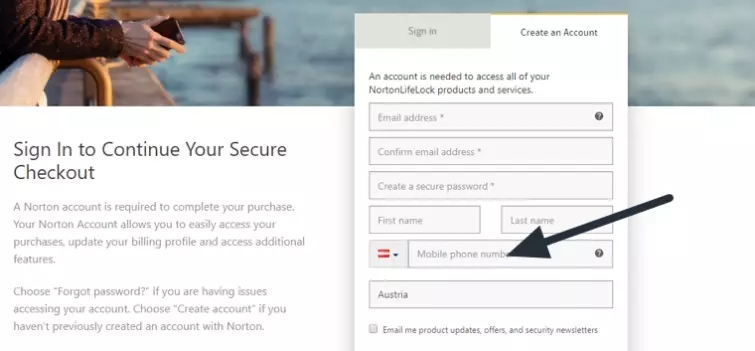 Norton WiFi Protect Sign in