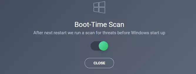Run boot time scan