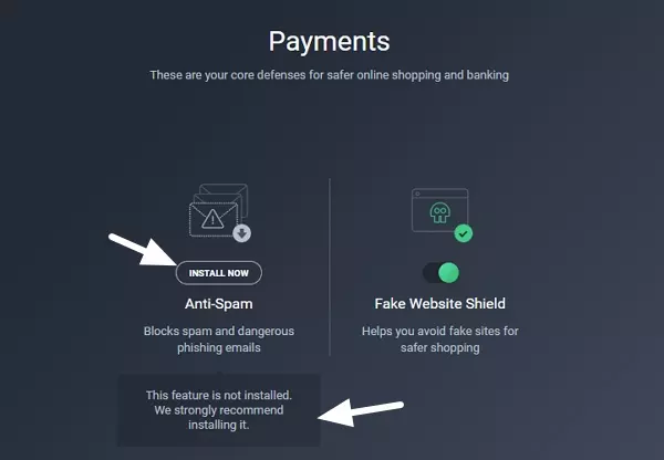 anti spam feature