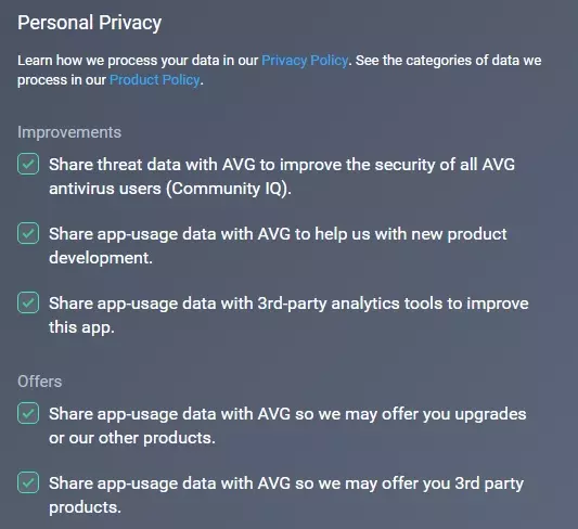 Personal privacy feature