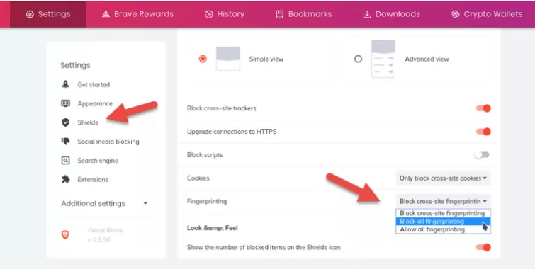 brave browsers webrtc