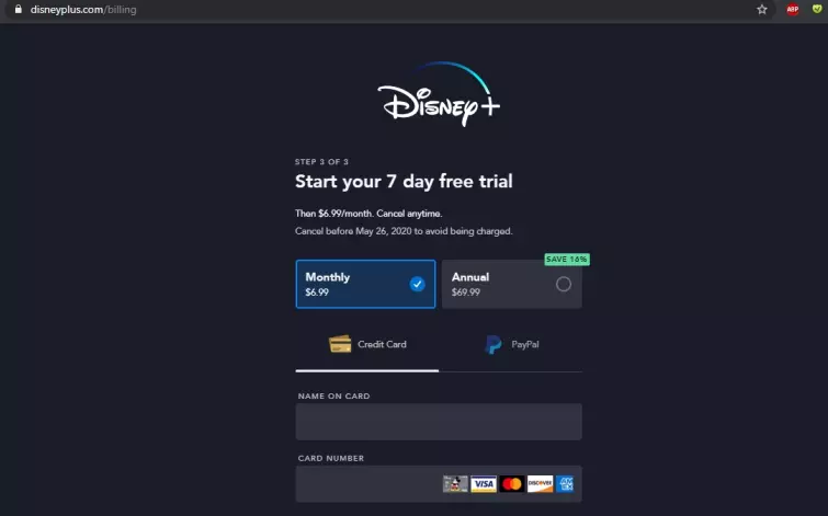 start Disney+ free tril